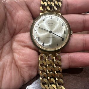Working Vintage SWANK 40mm Manual Unisex Watch Chain Keeps Time -Bracelet repair